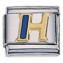 Afbeelding van Zoppini - 9mm - letter H emaille