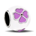 Afbeelding van Cool kids - CK030 Lucky leaf white purple