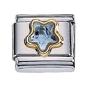 Afbeelding van Zoppini - 9mm - Synthetische steen ster licht blauw