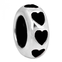 Afbeelding van Cool kids - CK1005 stopper hartjes zwart